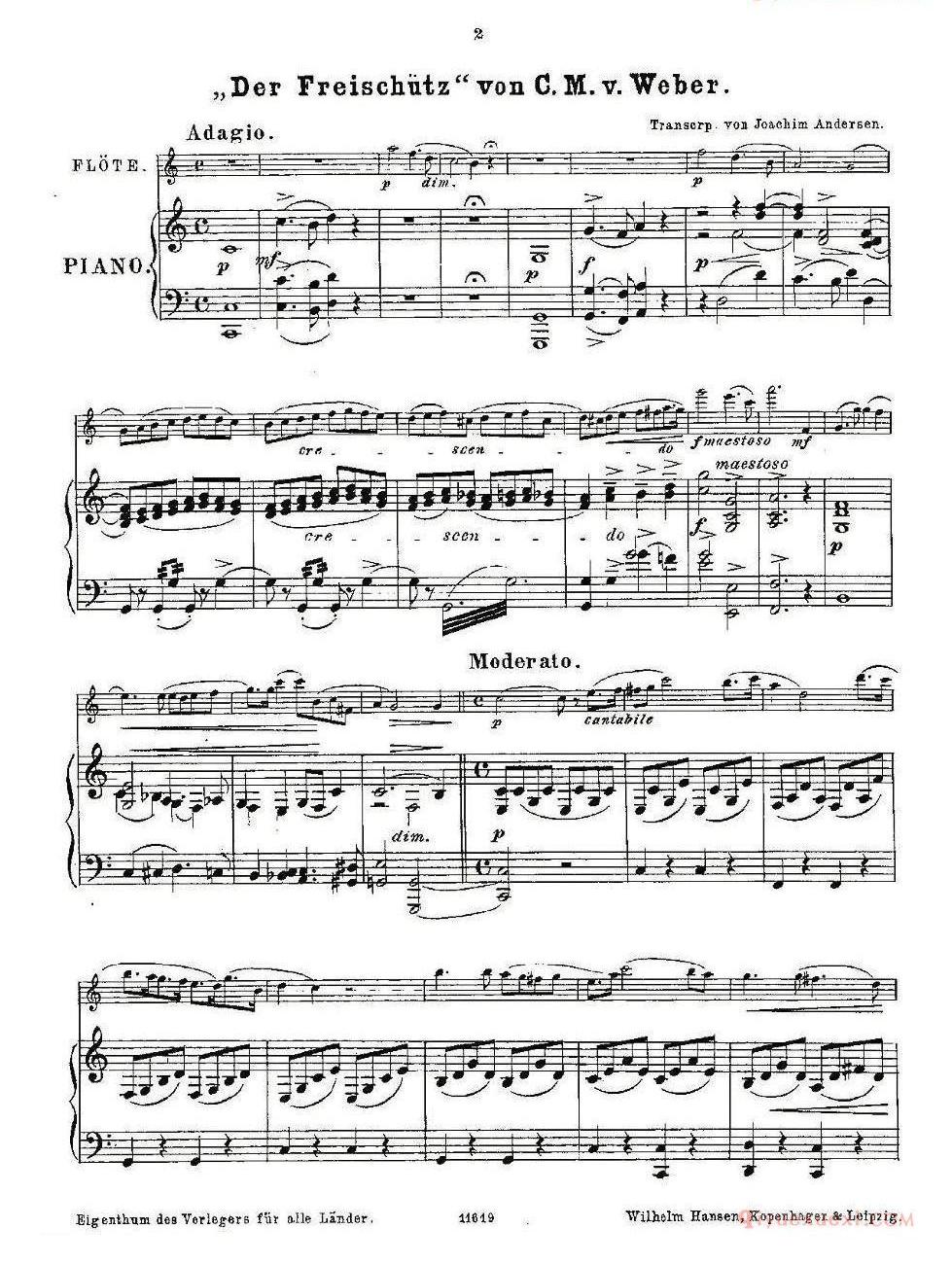 长笛乐谱[Opern-Transcriptionen.Op.45-7/长笛+钢琴伴奏]五线谱