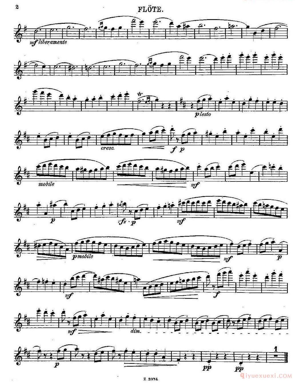 长笛乐谱[Scherzino/Op.55 No.6/长笛+钢琴伴奏]五线谱