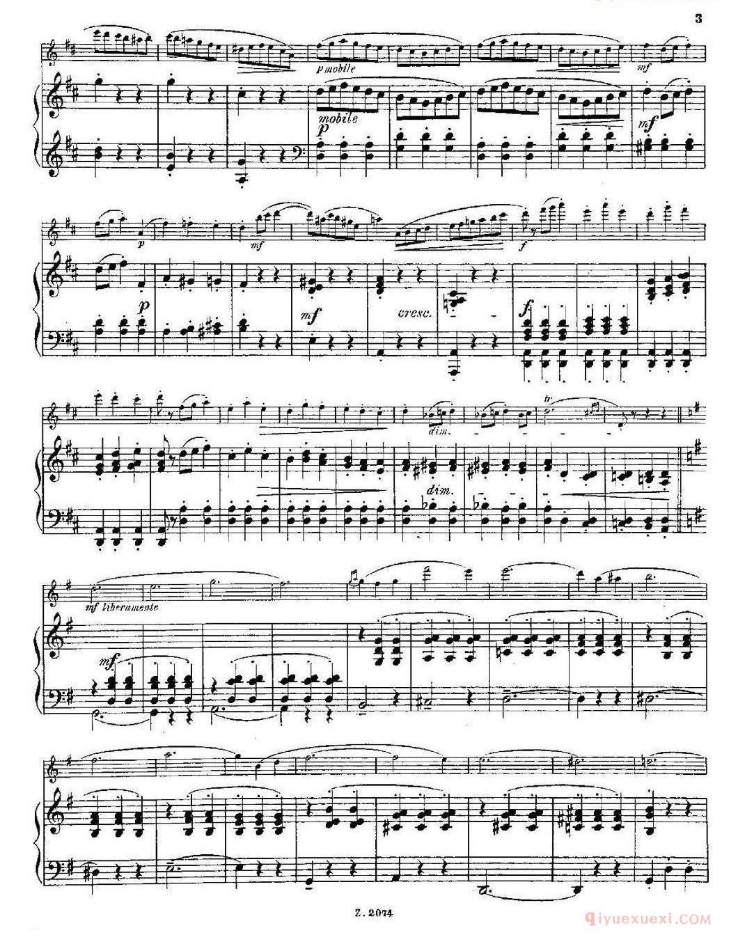 长笛乐谱[Scherzino/Op.55 No.6/长笛+钢琴伴奏]五线谱