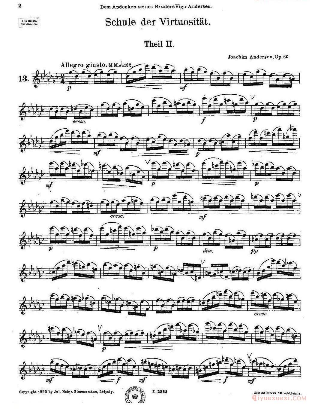 长笛乐谱[Schule der Virtuosit_t. Op. 60]