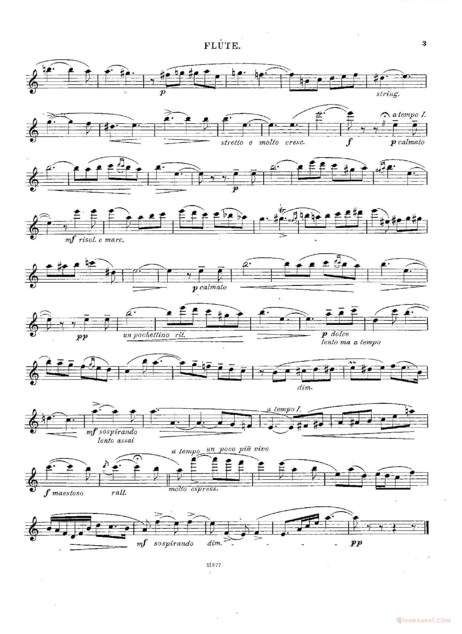 长笛乐谱[Serenade melancolique Op.57 No.2/长笛+钢琴伴奏]