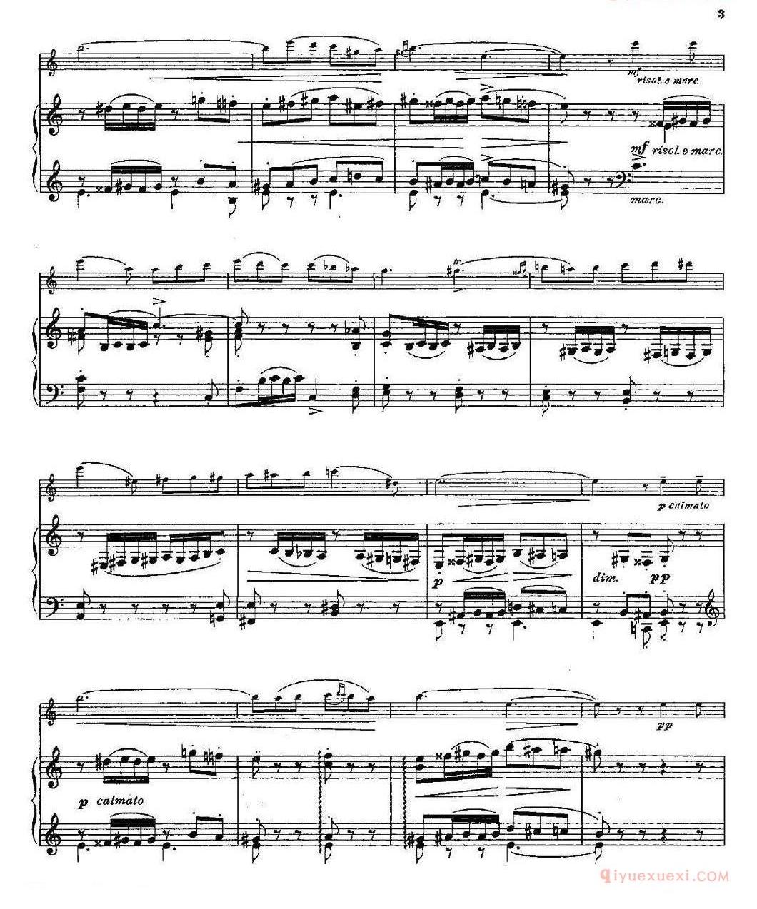 长笛乐谱[Serenade melancolique Op.57 No.2/长笛+钢琴伴奏]