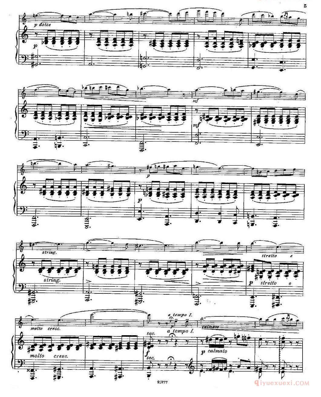 长笛乐谱[Serenade melancolique Op.57 No.2/长笛+钢琴伴奏]