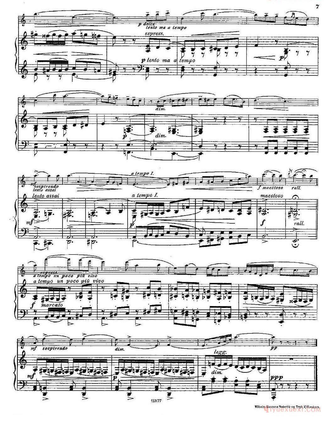 长笛乐谱[Serenade melancolique Op.57 No.2/长笛+钢琴伴奏]