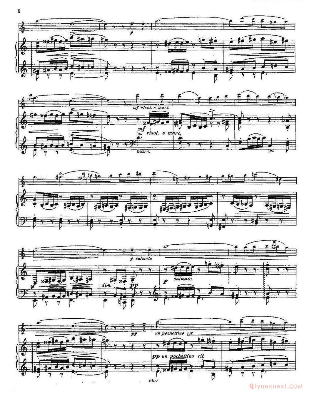 长笛乐谱[Serenade melancolique Op.57 No.2/长笛+钢琴伴奏]