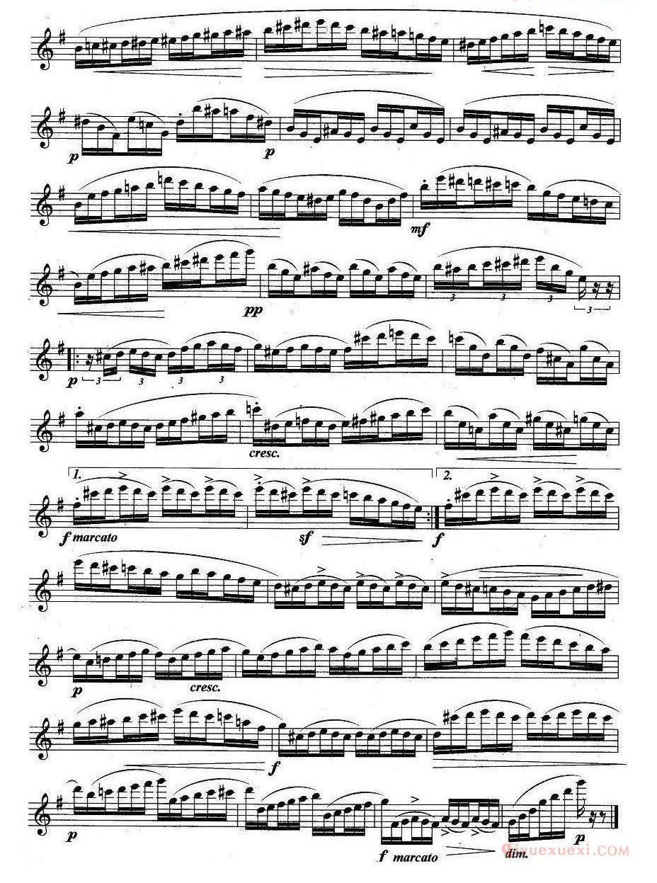 长笛乐谱[潺潺溪水]