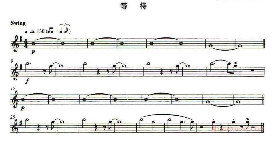 长笛乐谱[等待]
