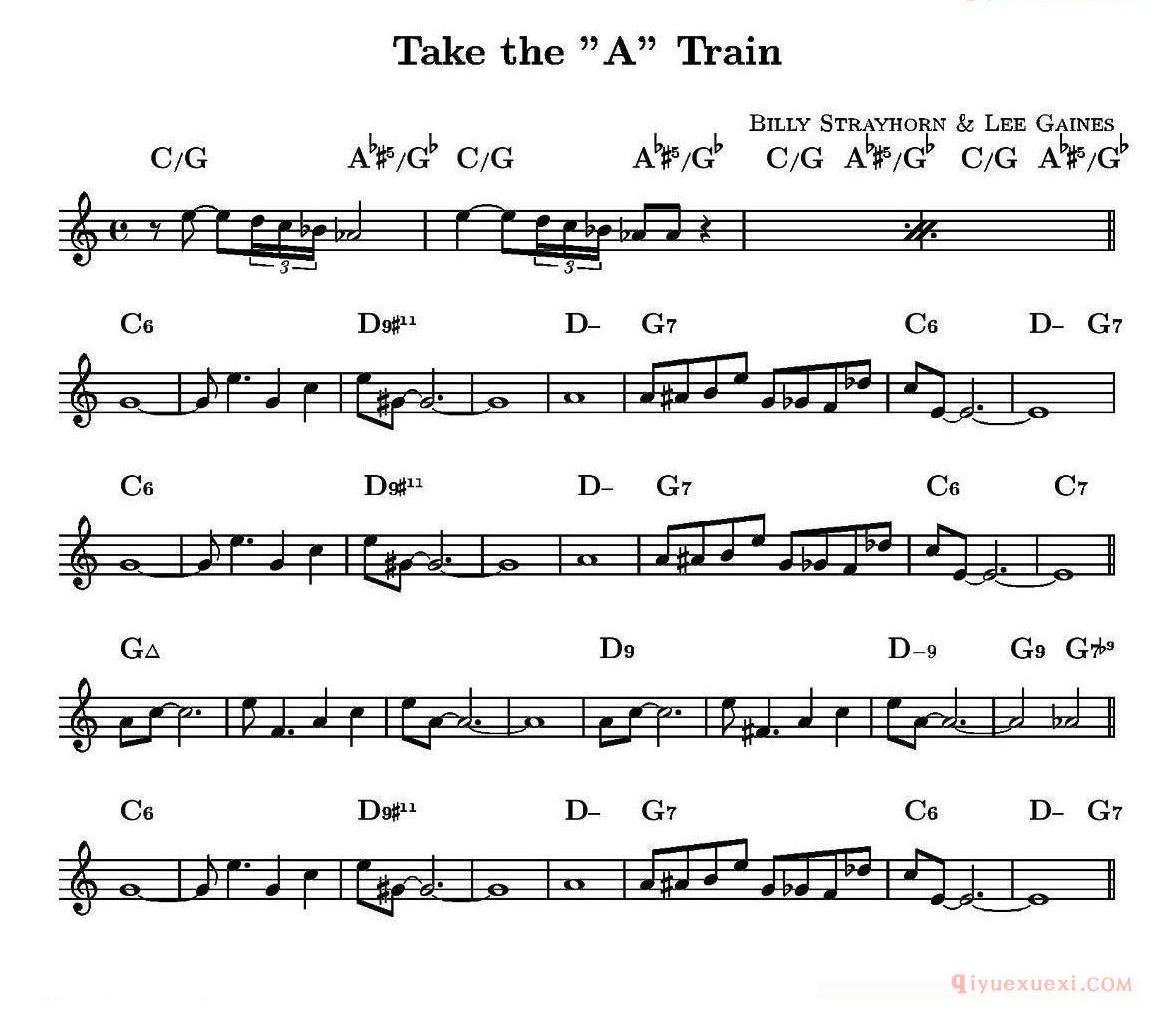 单簧管乐谱[Take the A Train]