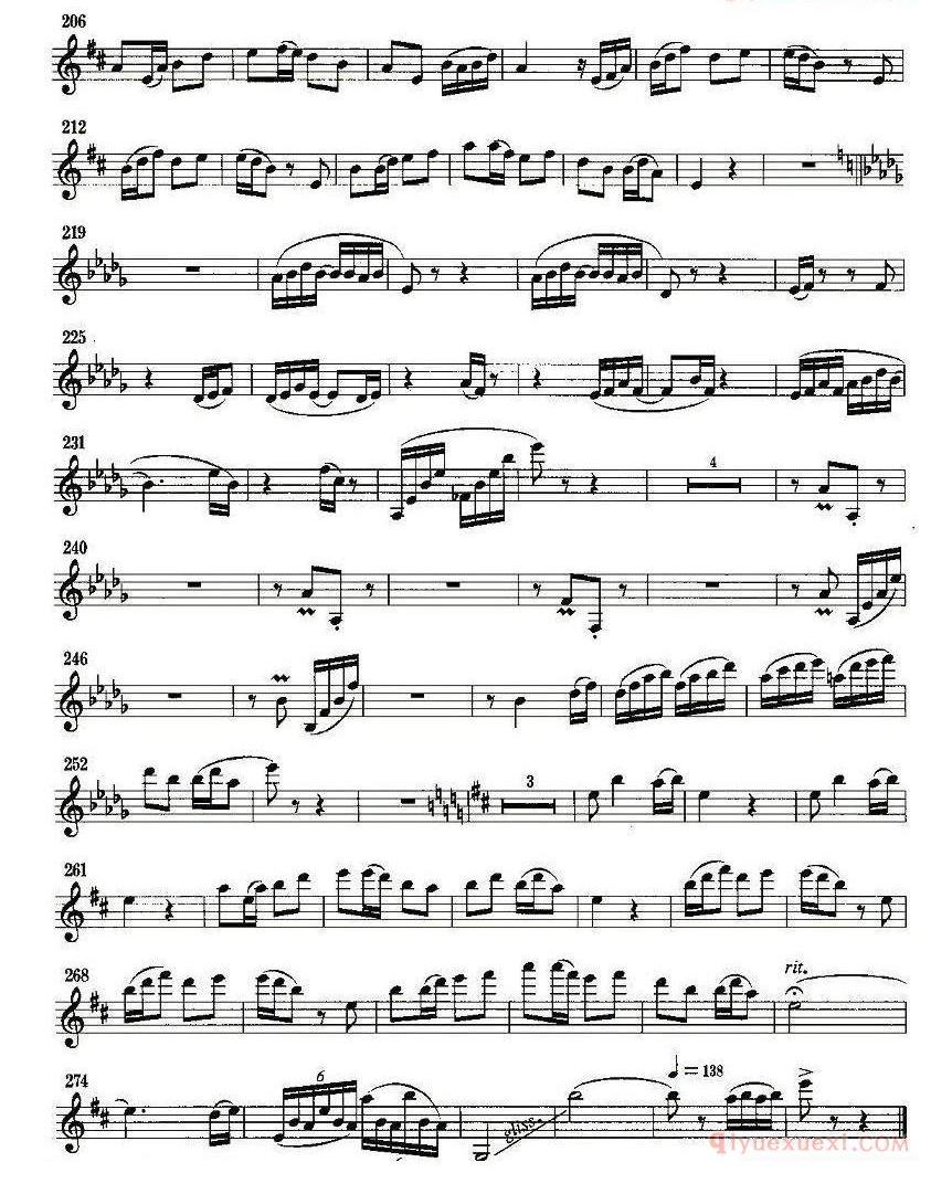 单簧管乐谱[阿究赫]