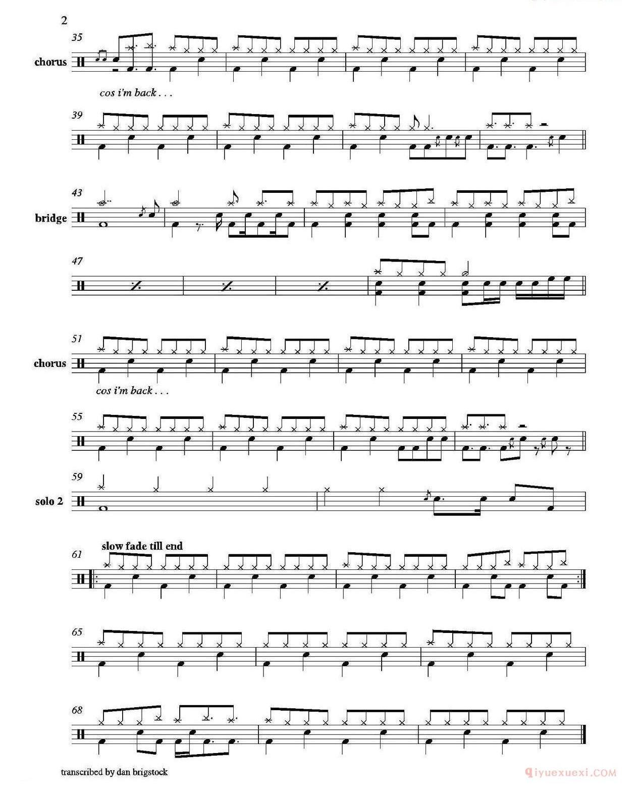 架子鼓乐谱[Back in Black]