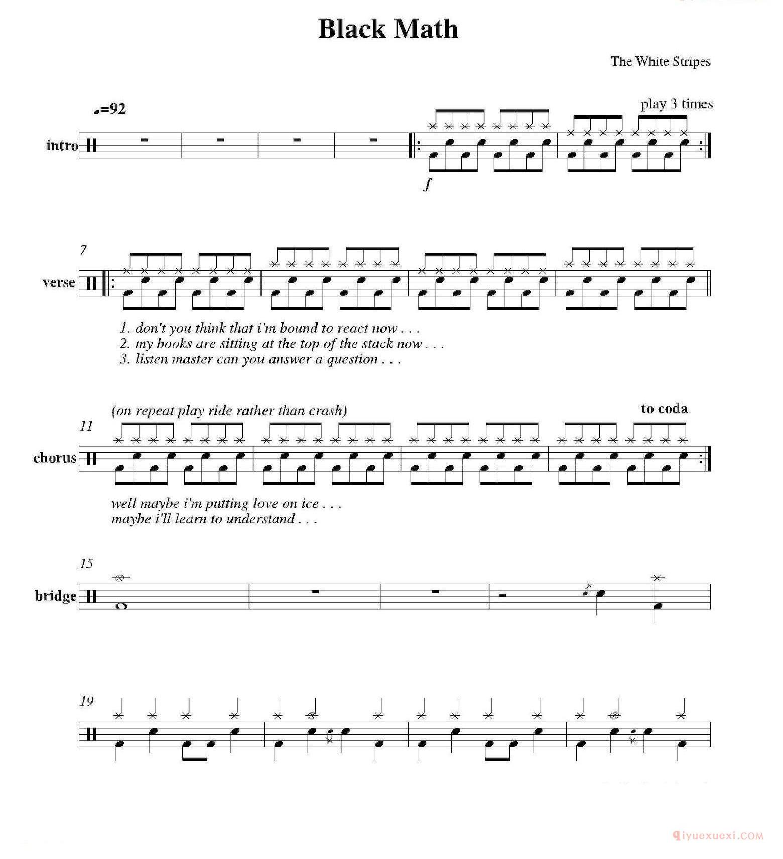 架子鼓乐谱[Black Math]