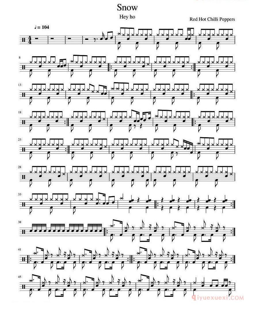 架子鼓乐谱[Snow]