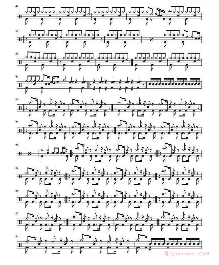 架子鼓乐谱[Snow]