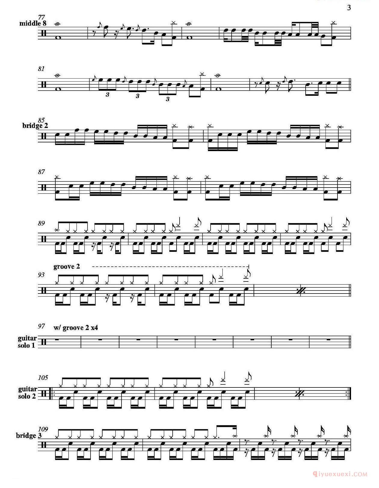 爵士鼓谱[Hallowed Be Thy Name]