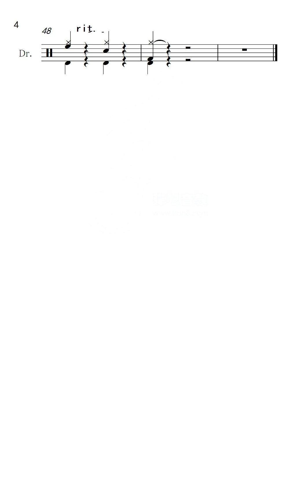 架子鼓乐谱[爱情的故事]