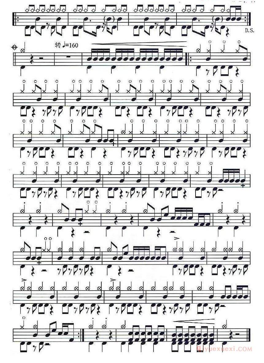 爵士鼓谱[摇滚风暴]