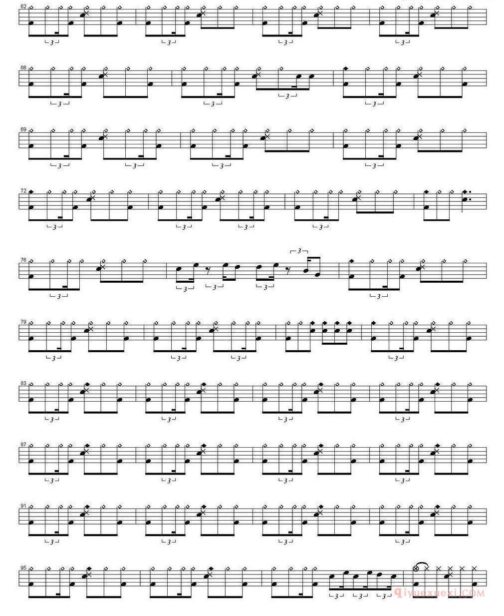 爵士鼓谱_Aerosmith_Crazy