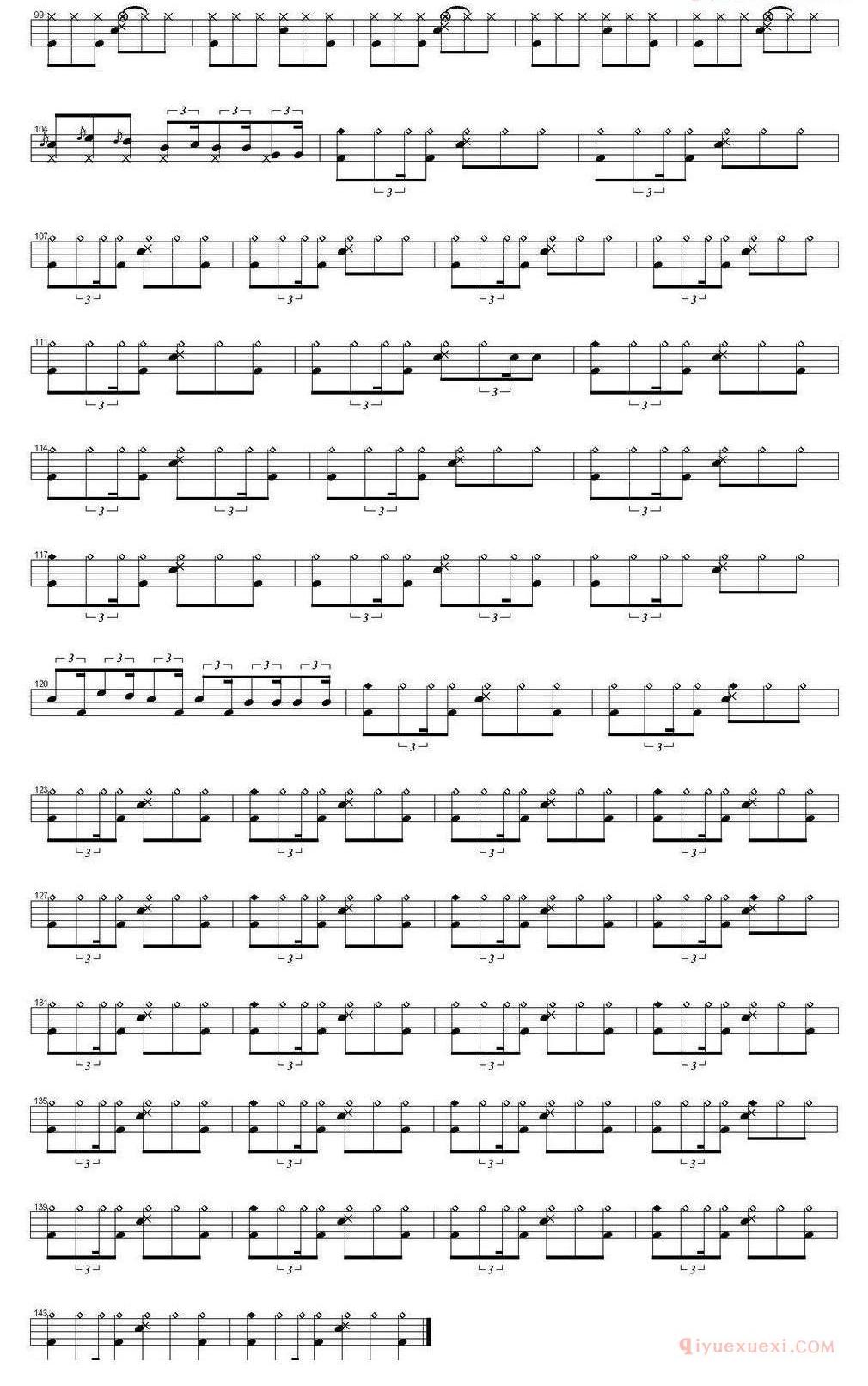 爵士鼓谱_Aerosmith_Crazy