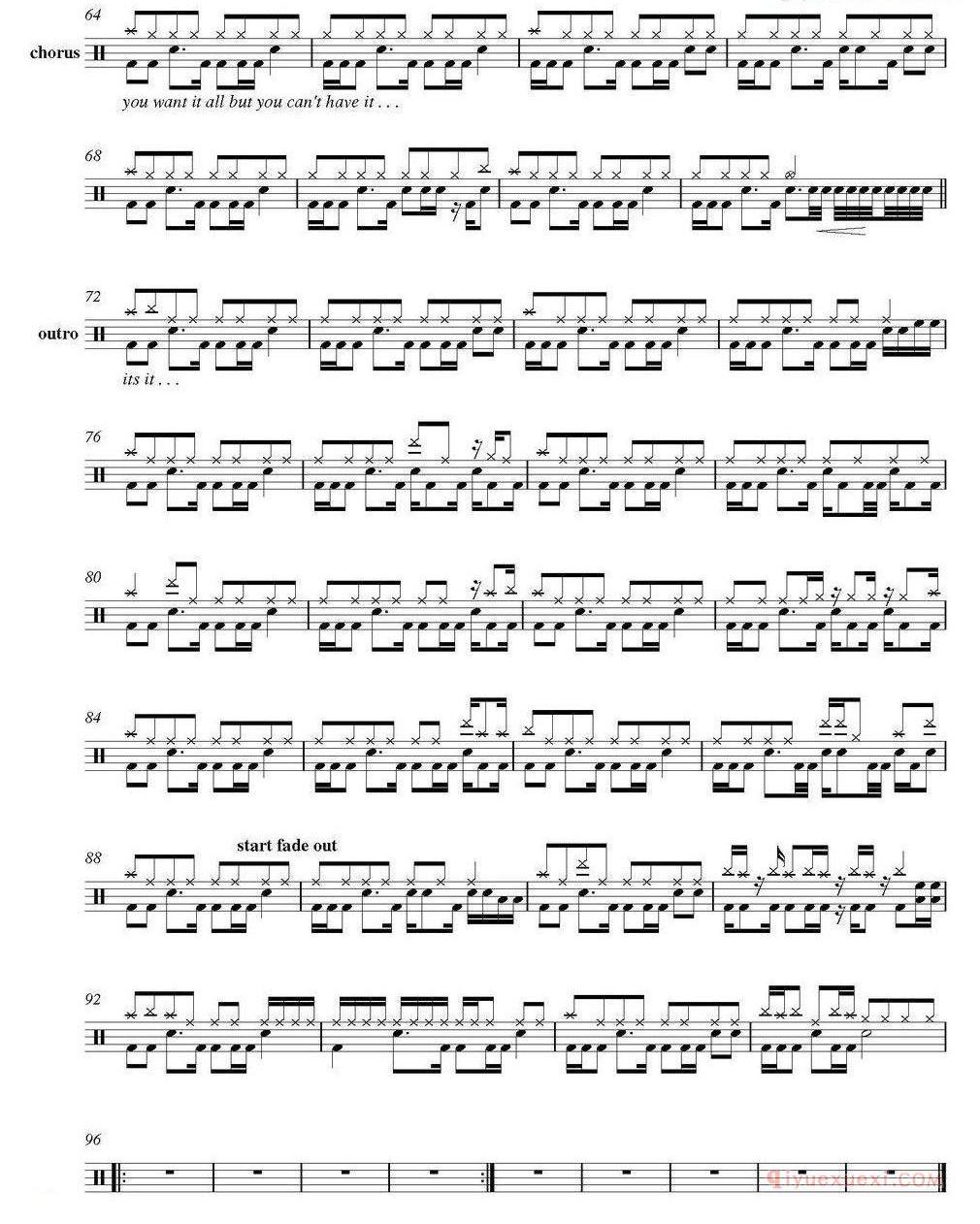 爵士鼓谱_Faith No More_Epic