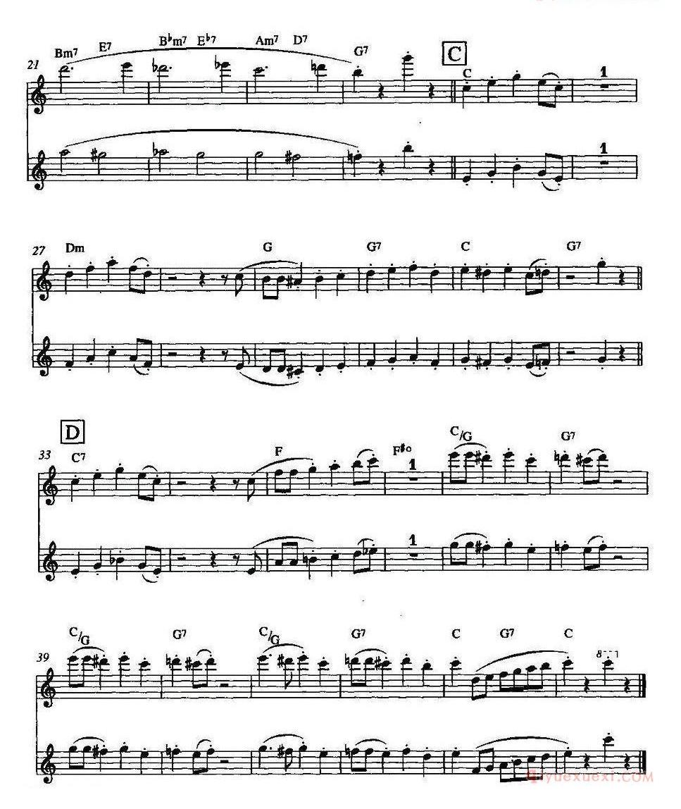 长笛乐谱[跳跃桑巴]双长笛