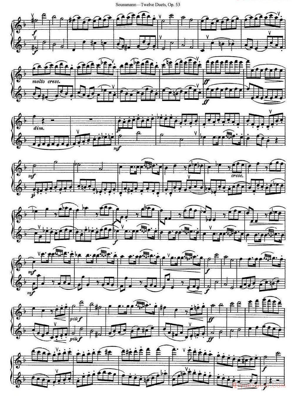 苏斯曼12首长笛重奏曲Op.53/NO.1-NO.12
