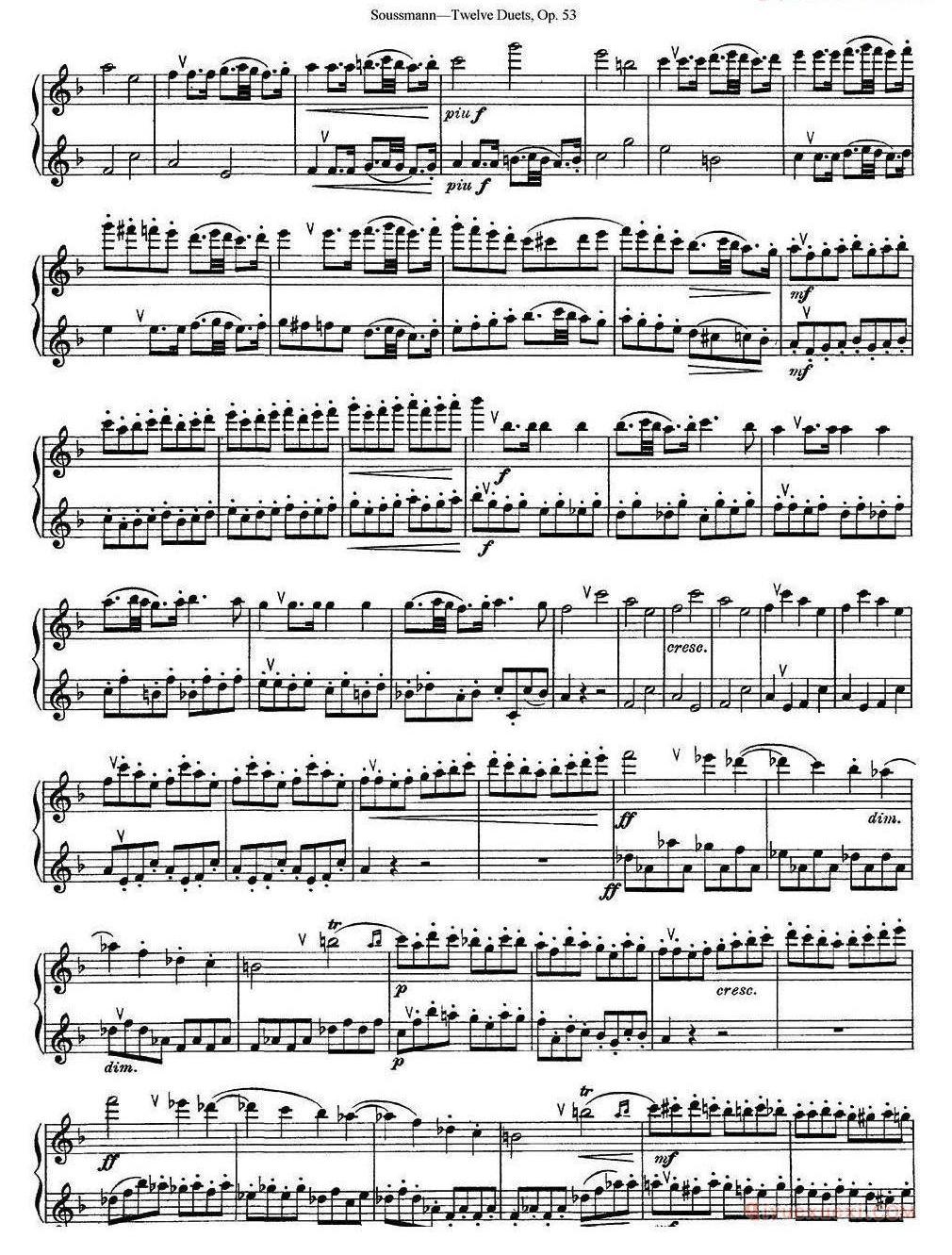 苏斯曼12首长笛重奏曲Op.53/NO.1-NO.12