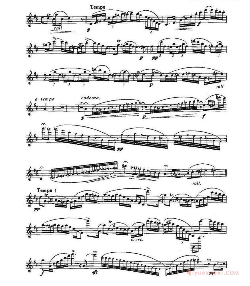 长笛八级考级曲谱（第四部分）