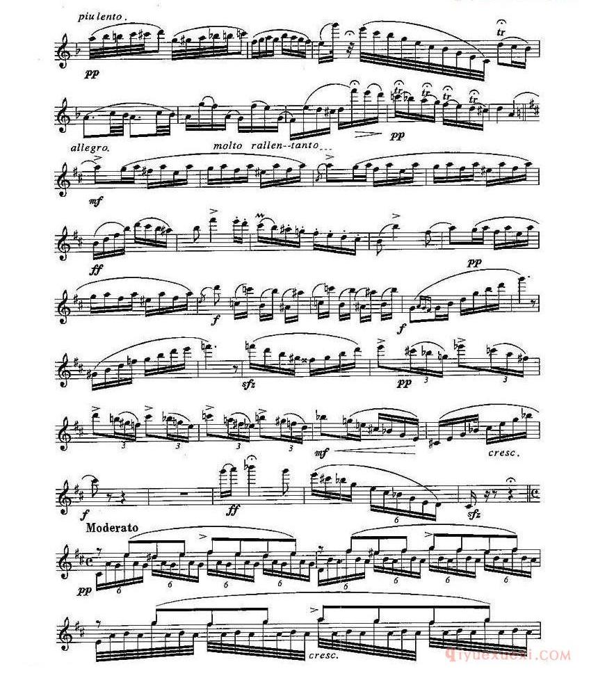 长笛八级考级曲谱（第四部分）