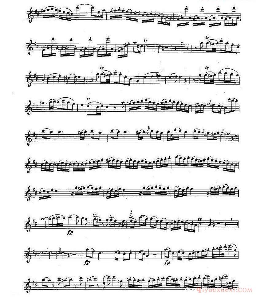 长笛八级考级曲谱（第四部分）