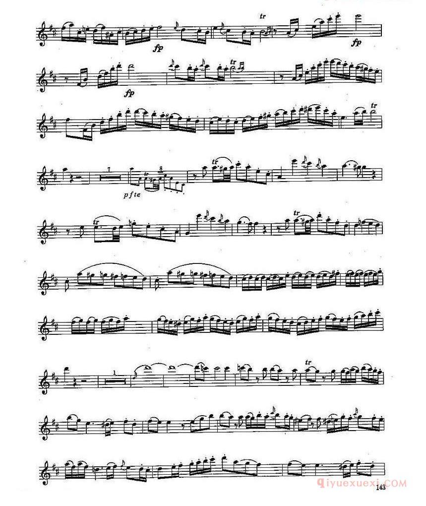 长笛八级考级曲谱（第四部分）