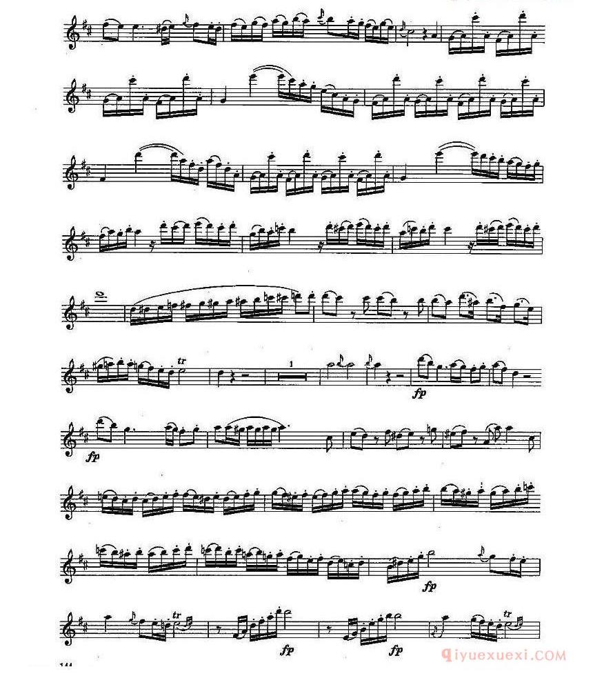 长笛八级考级曲谱（第四部分）