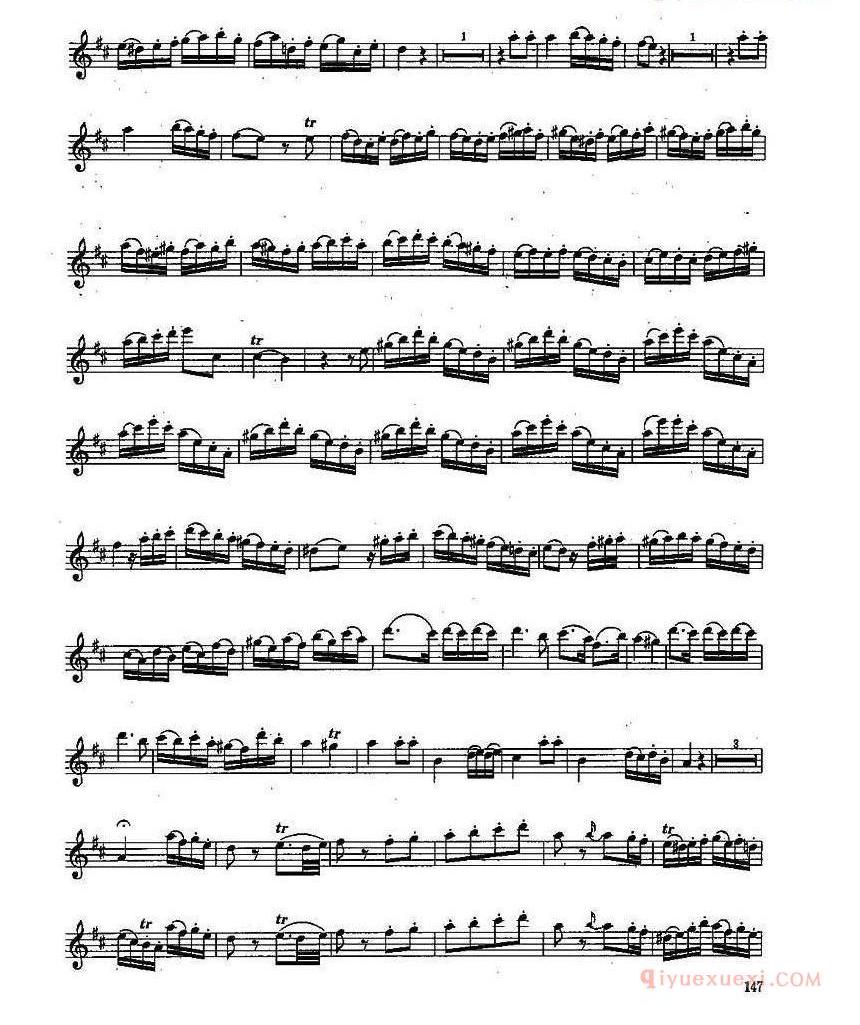 长笛八级考级曲谱（第四部分）