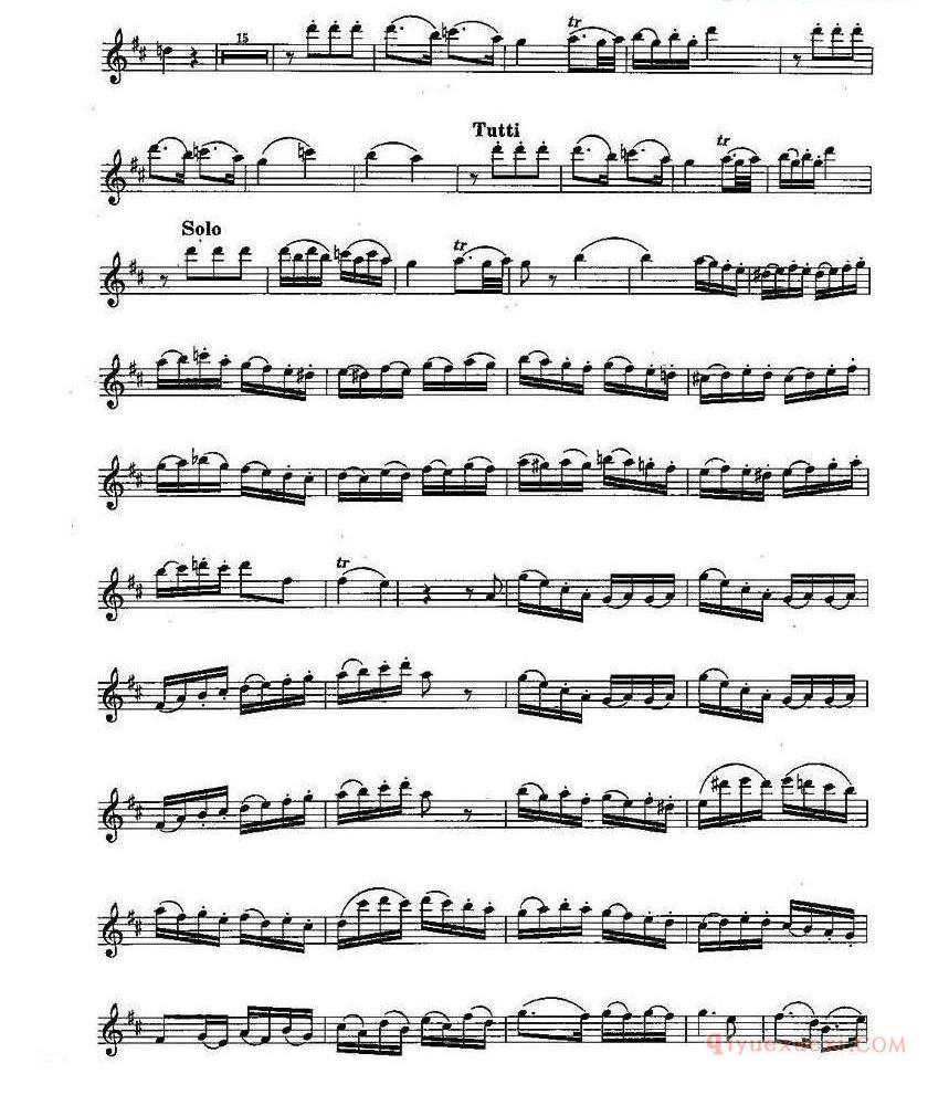 长笛八级考级曲谱（第四部分）