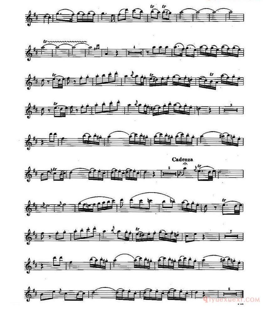 长笛八级考级曲谱（第四部分）