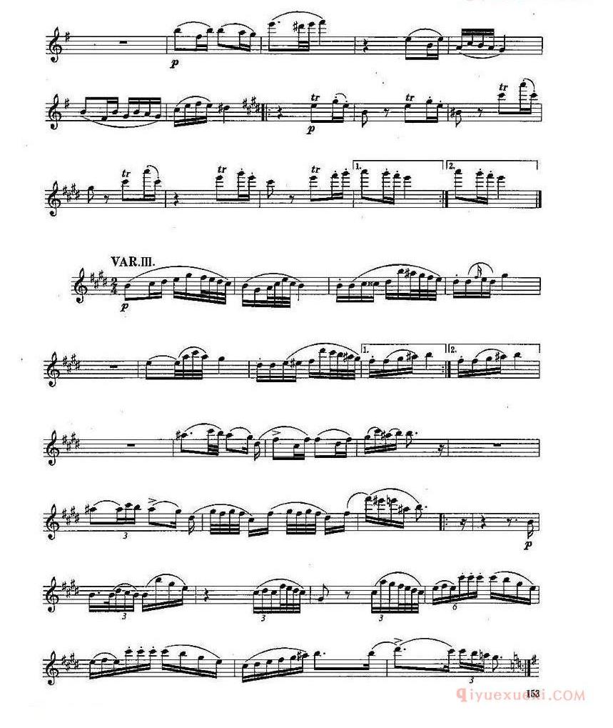 长笛八级考级曲谱（第四部分）