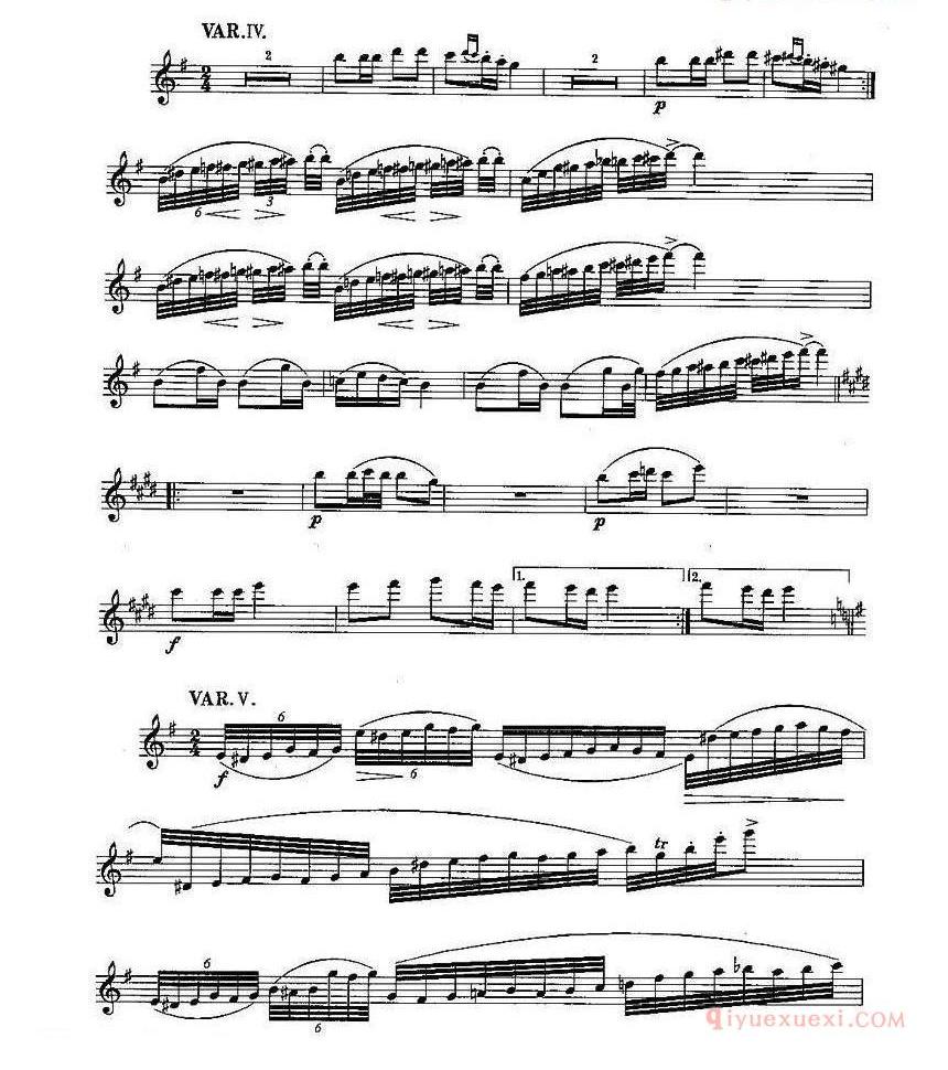 长笛八级考级曲谱（第四部分）