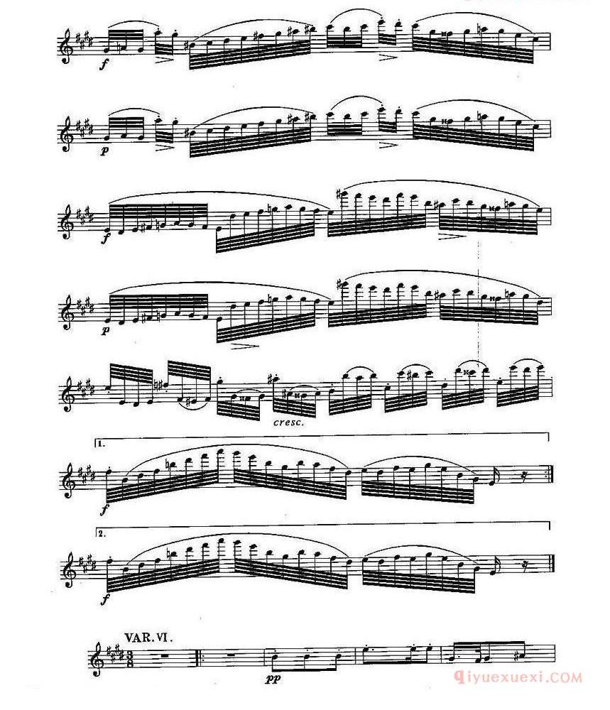 长笛八级考级曲谱（第四部分）