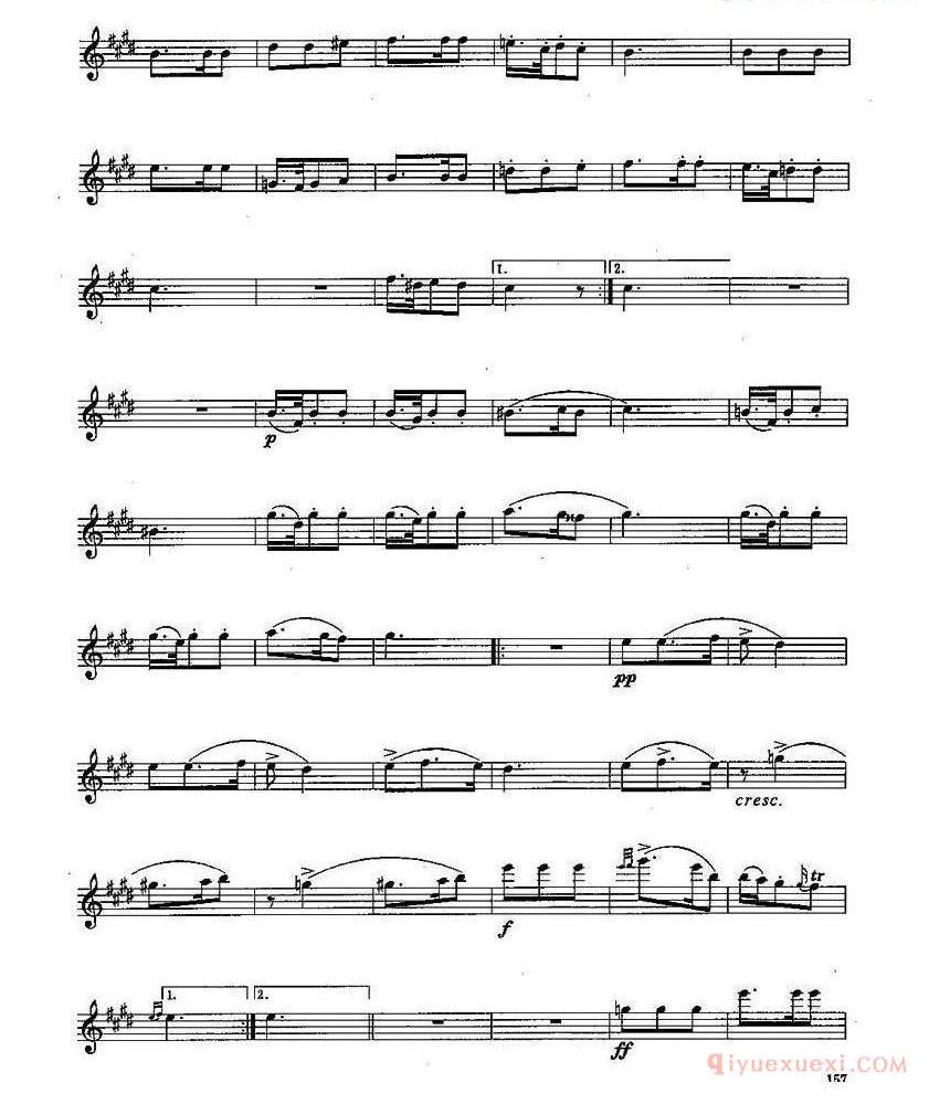 长笛八级考级曲谱（第四部分）