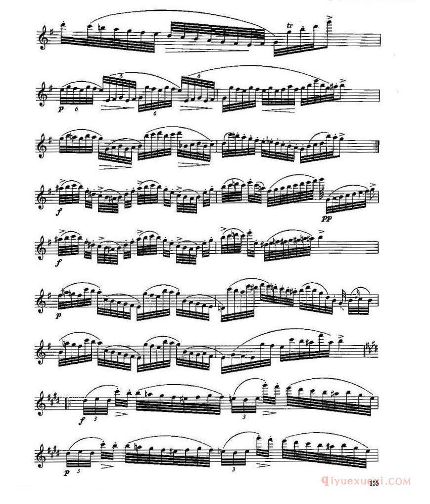 长笛八级考级曲谱（第四部分）