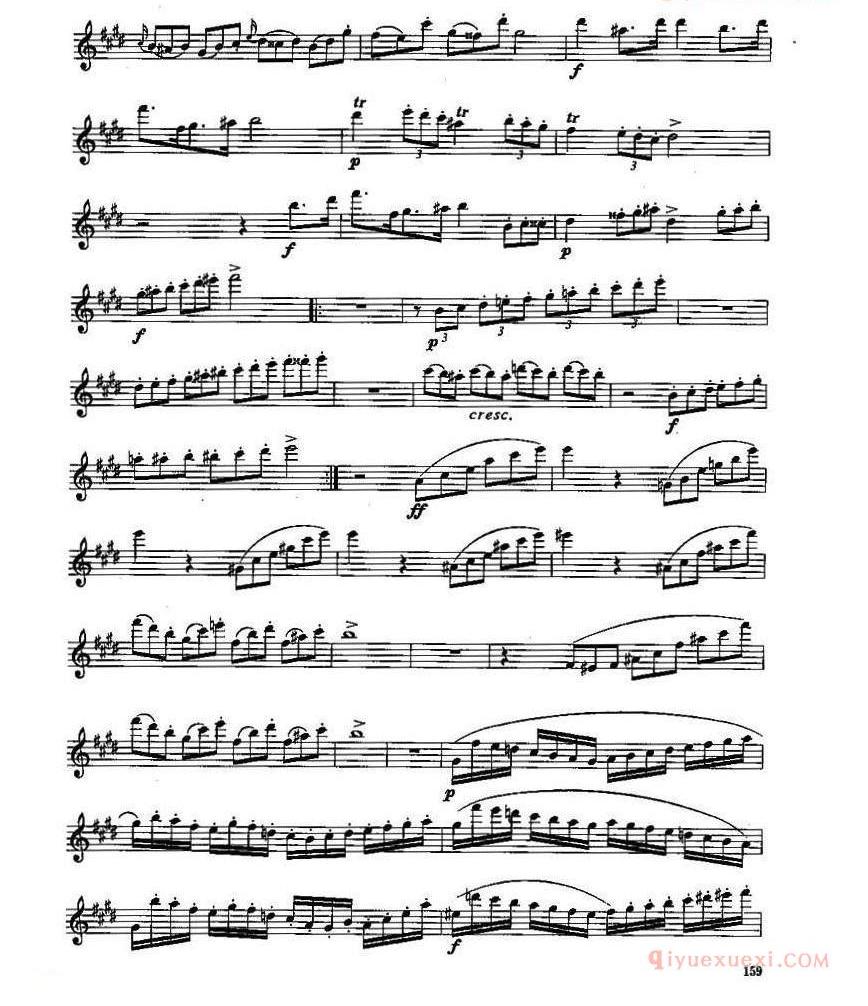 长笛八级考级曲谱（第四部分）