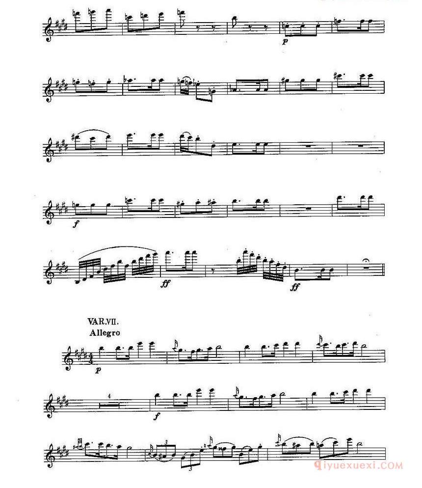 长笛八级考级曲谱（第四部分）