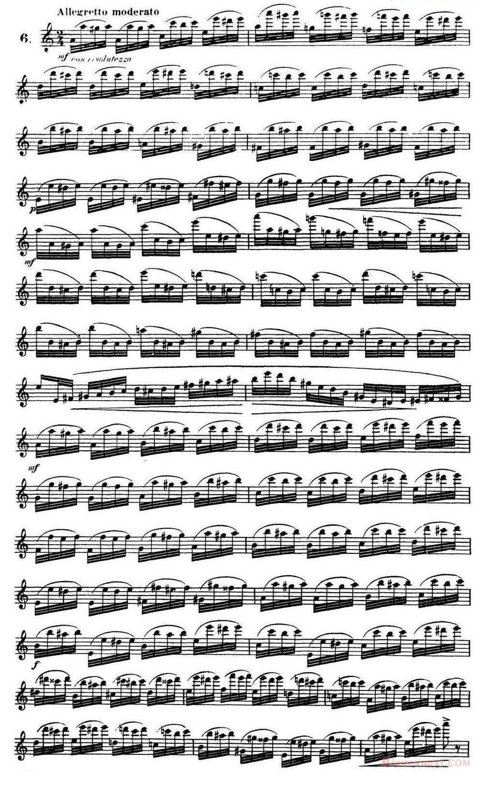 柯勒30首高级长笛练习曲作品75号(NO.1-NO.30)