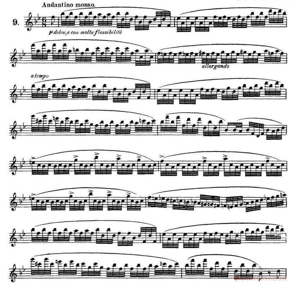 柯勒30首高级长笛练习曲作品75号(NO.1-NO.30)