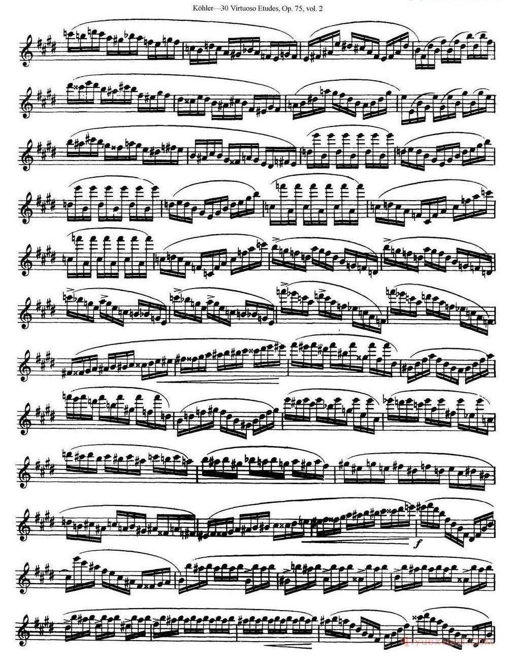 柯勒30首高级长笛练习曲作品75号(NO.1-NO.30)
