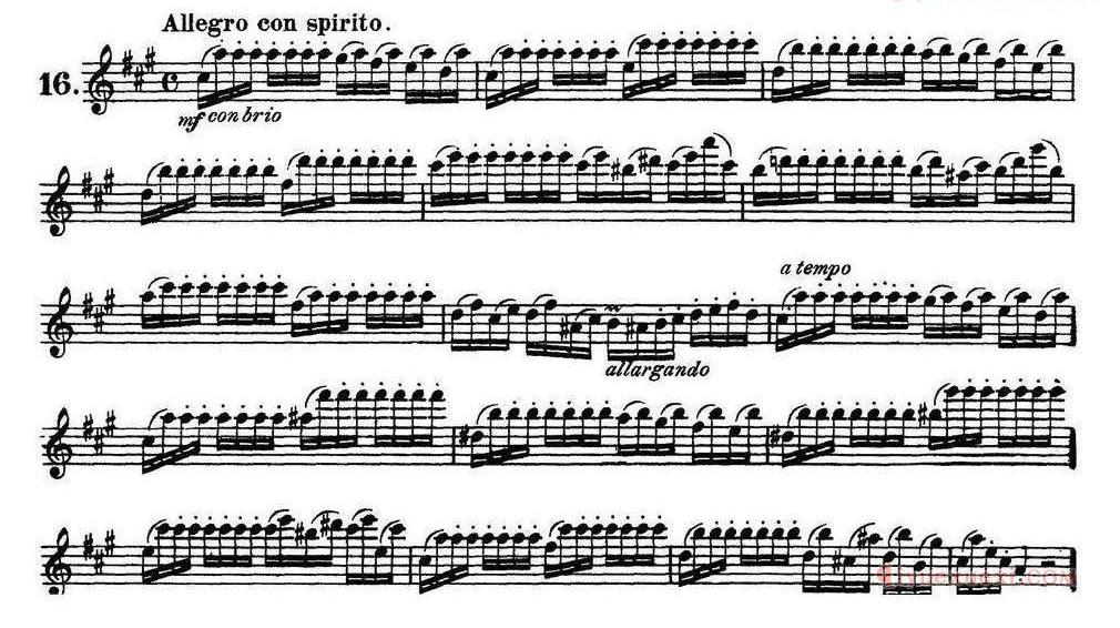 柯勒30首高级长笛练习曲作品75号(NO.1-NO.30)