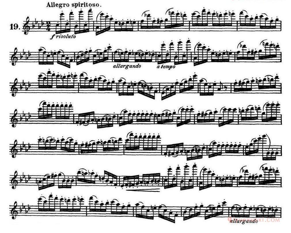 柯勒30首高级长笛练习曲作品75号(NO.1-NO.30)