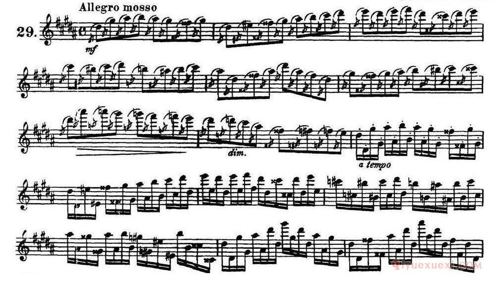 柯勒30首高级长笛练习曲作品75号(NO.1-NO.30)