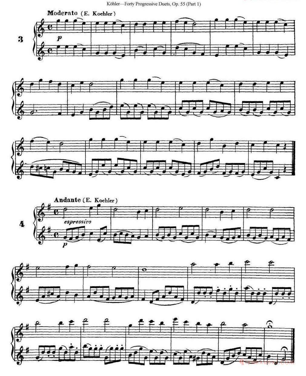 柯勒40首长笛提高练习曲OP.55(NO.1-NO.25)