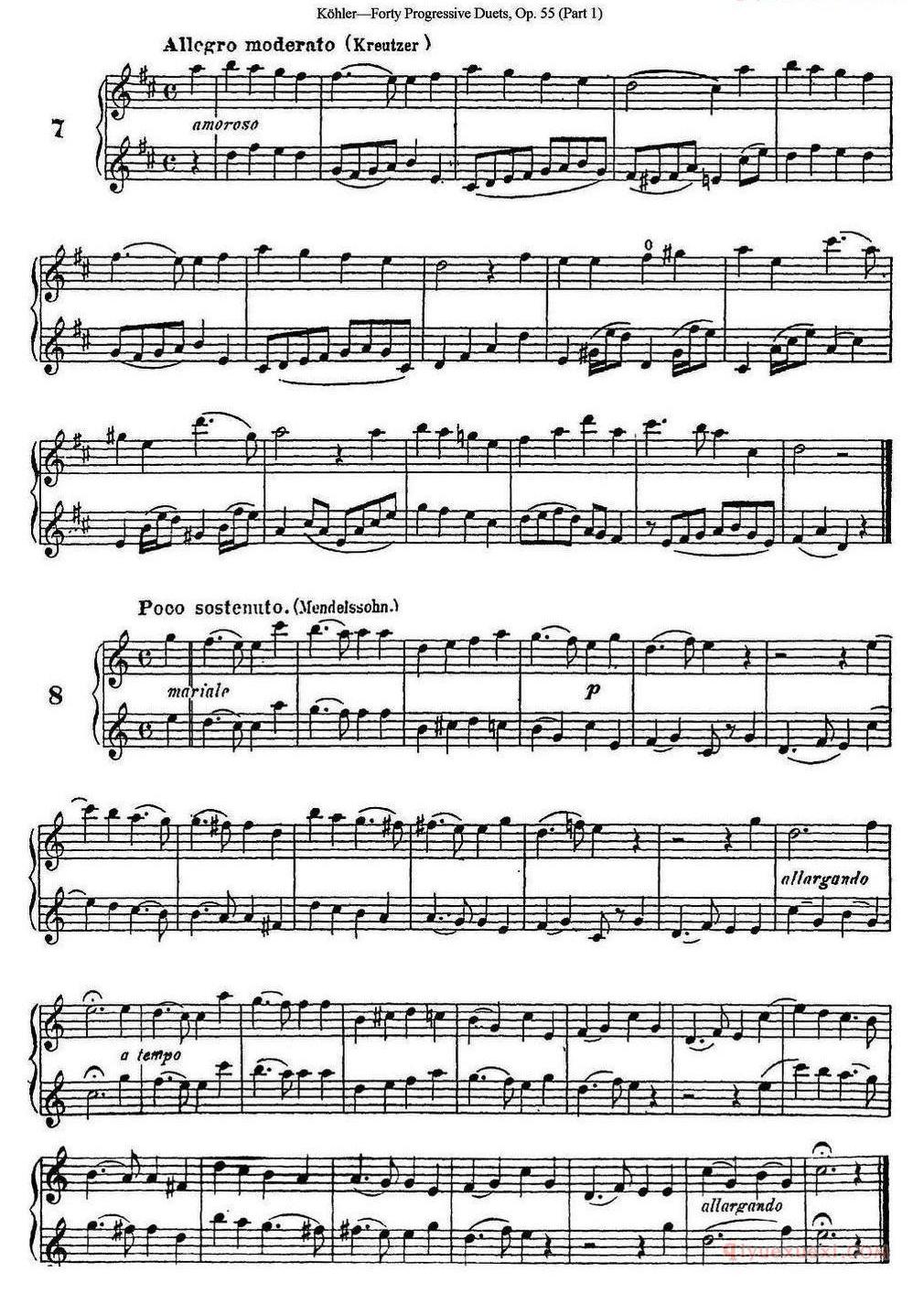 柯勒40首长笛提高练习曲OP.55(NO.1-NO.25)