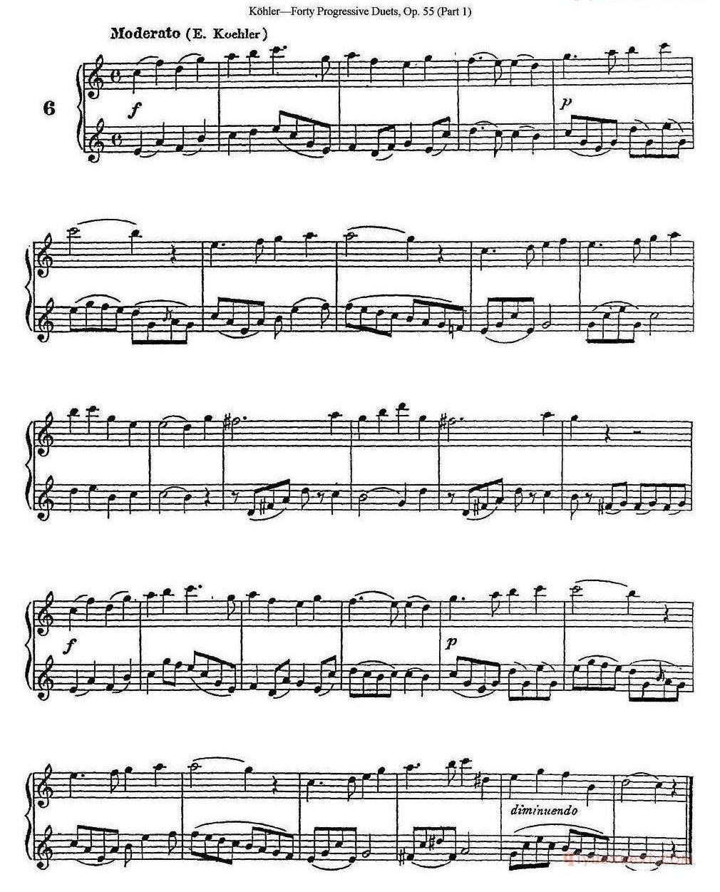 柯勒40首长笛提高练习曲OP.55(NO.1-NO.25)